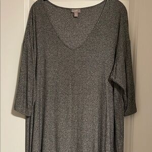 JJILL Black Marled Knit Top